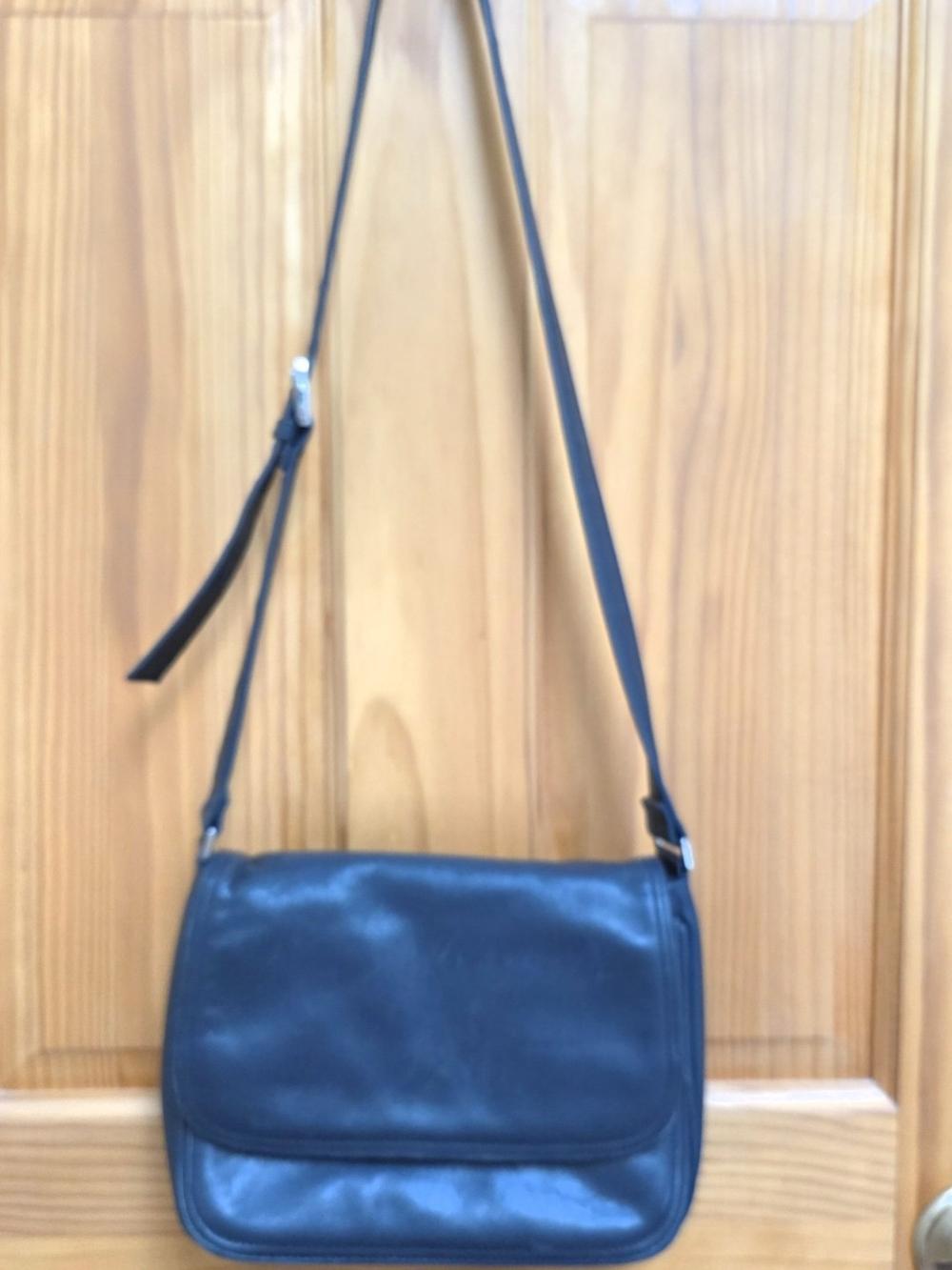 Aurielle Black Leather Crossbody Bag